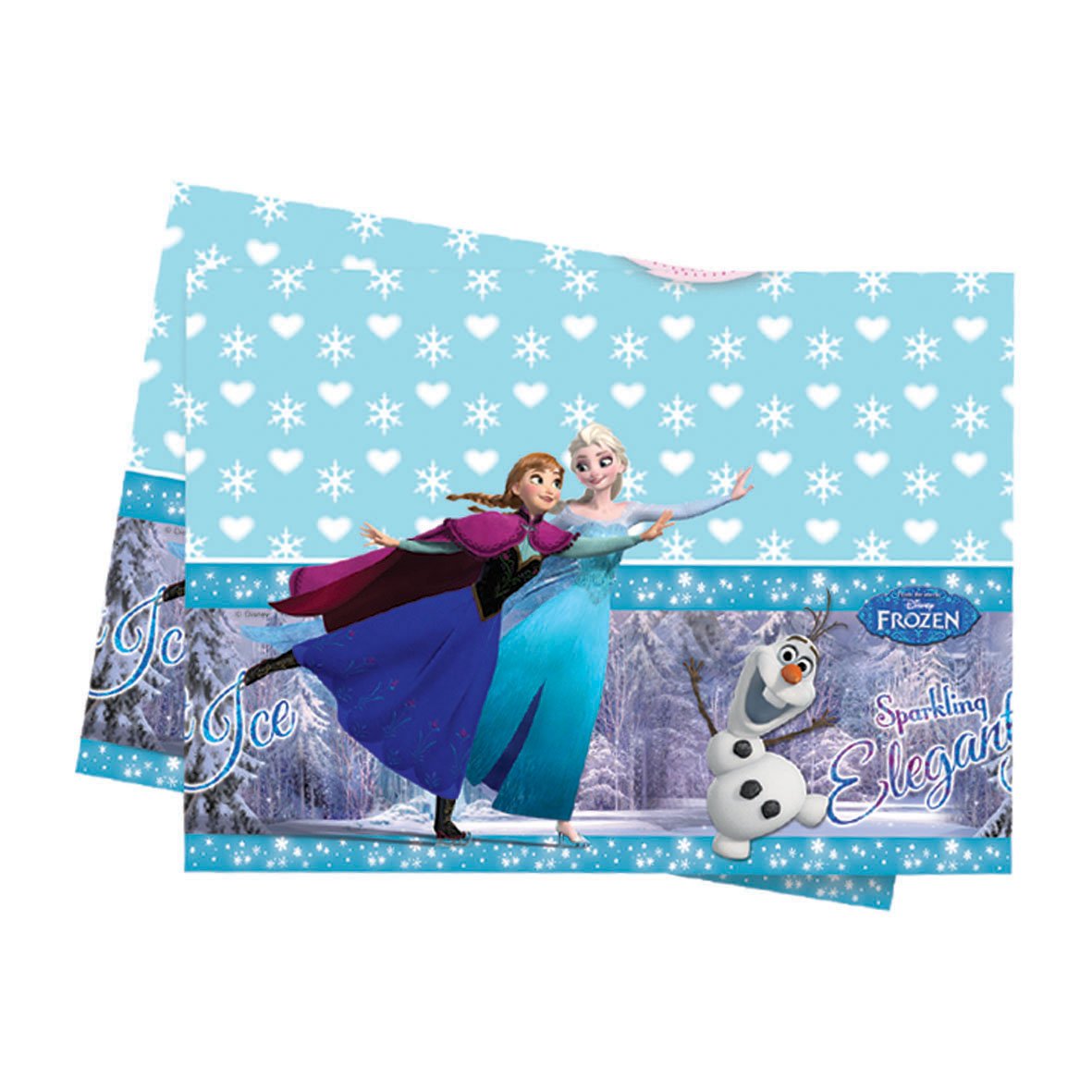 Unique Party 72111 - Plastic Disney Frozen Tablecloth in Light Blue, 1.8m x 1.2m