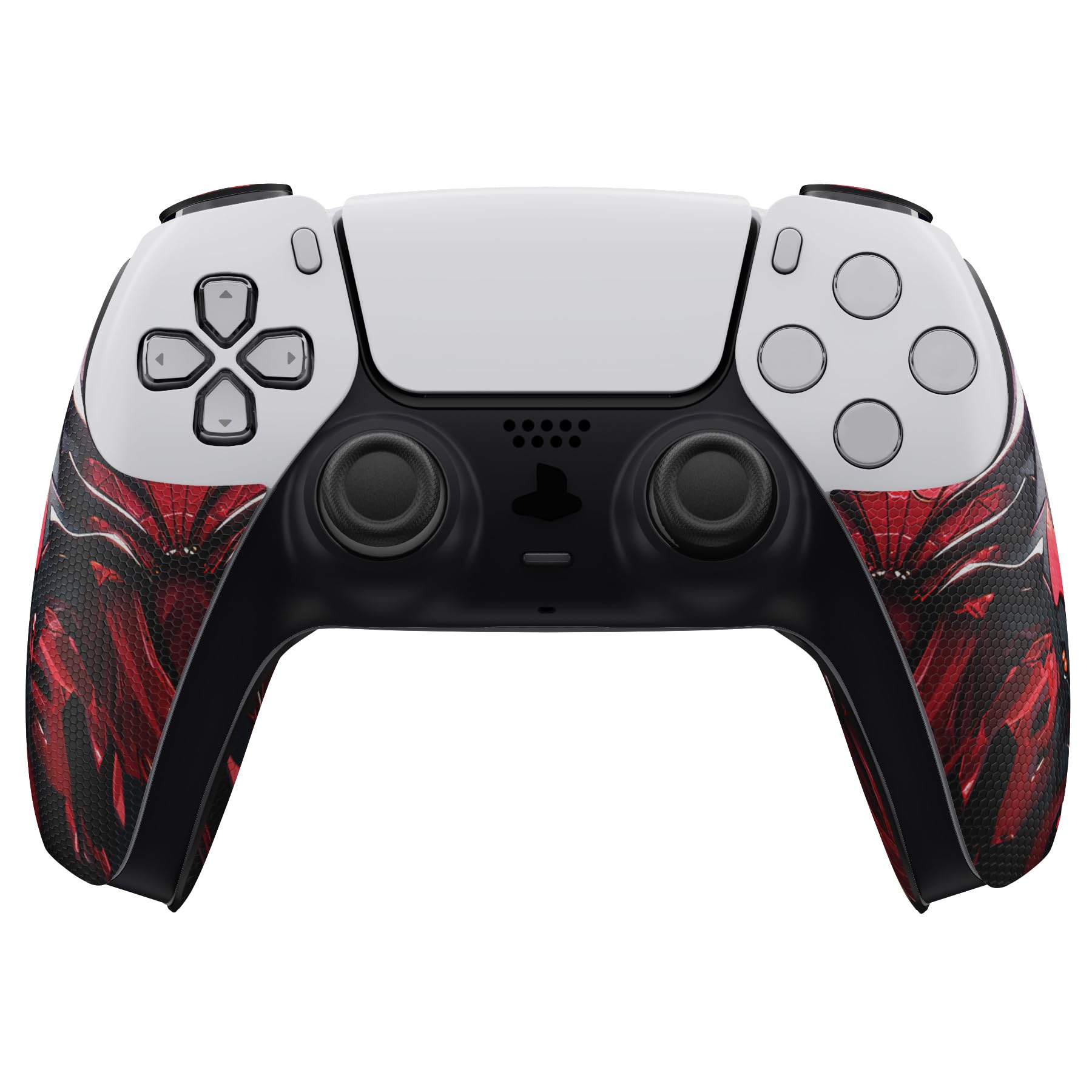 eXtremeRate PlayVital Pegatina para ps5 - Adhesivo de Silicona Antideslizante, Skin de Goma para ps5 Control, Protector con Textura para Mejor Agarre en el Mando (Olas Resplandecientes) — view 25