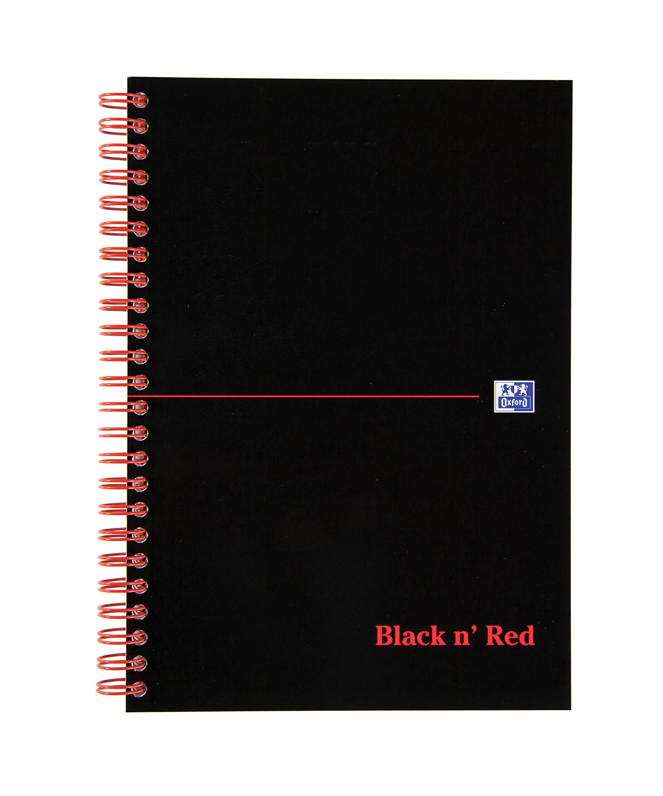 Black n' Red Notizbuch, Spiralbindung, A5, 100 Seiten, 10 Stück