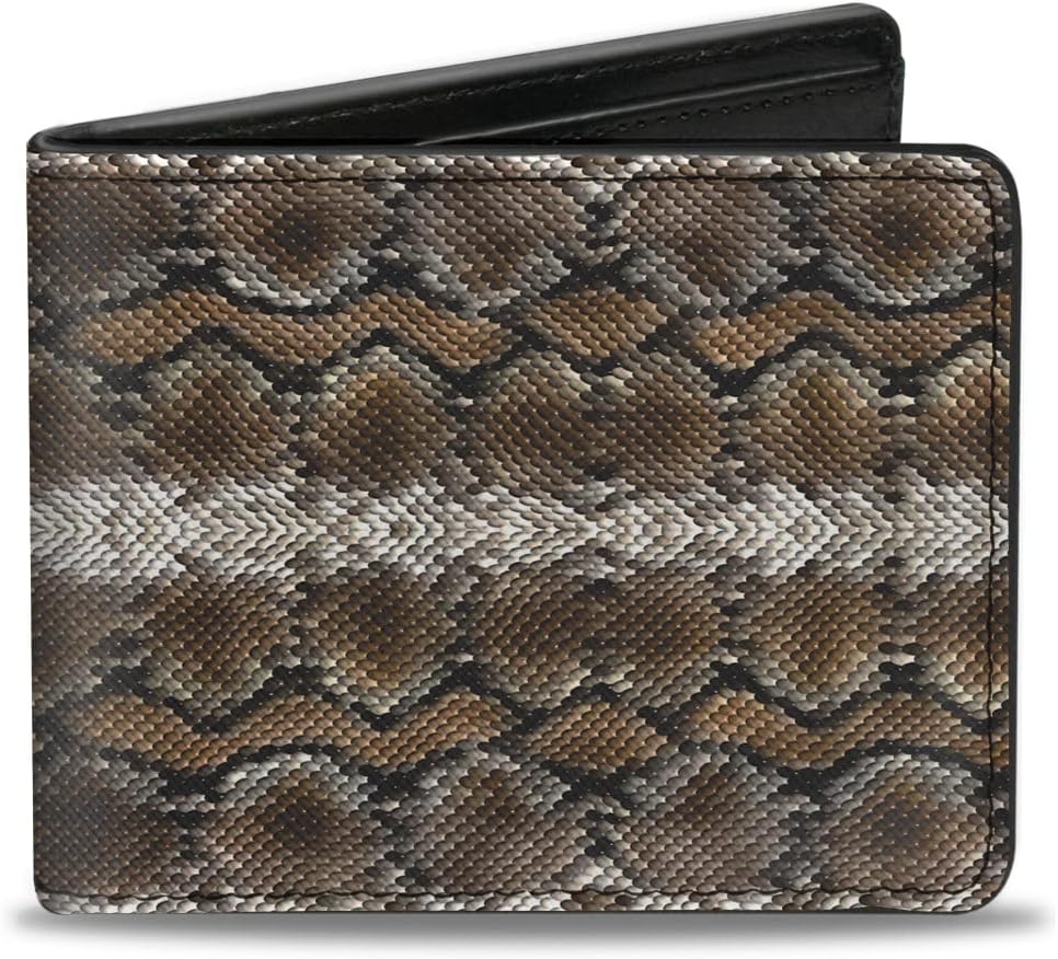 Buckle-Down Men's Canvas Bifold Wallet - Paisley Skulls Design, 4.0" X 3.5", 5 Card Slots & ID Window