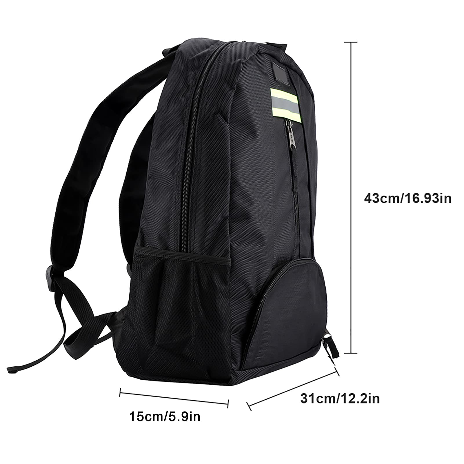 Sac à Dos à Outils, Tissu Oxford Multi-Poches, Organisateur de Rangement d'outils, imperméable, résistant à l'usure, Sac d'électricien pour ingénieur CVC (Black)