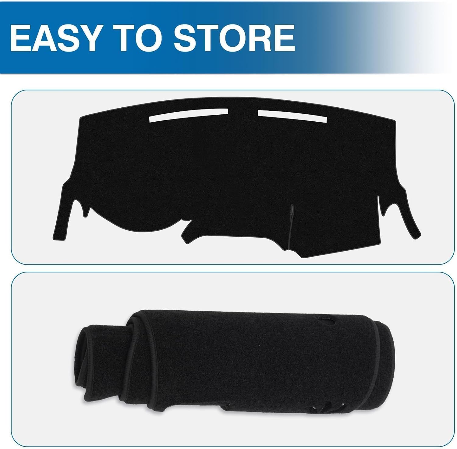 KUST Black Dash Cover for Dodge Grand Caravan 2011-2020(SE,SXT,GT)/Chrysler Town & Country 2011-2016 Polyester Dashboard Cover Non-Slip Center Console Dash Cover Accessories for Grand Caravan