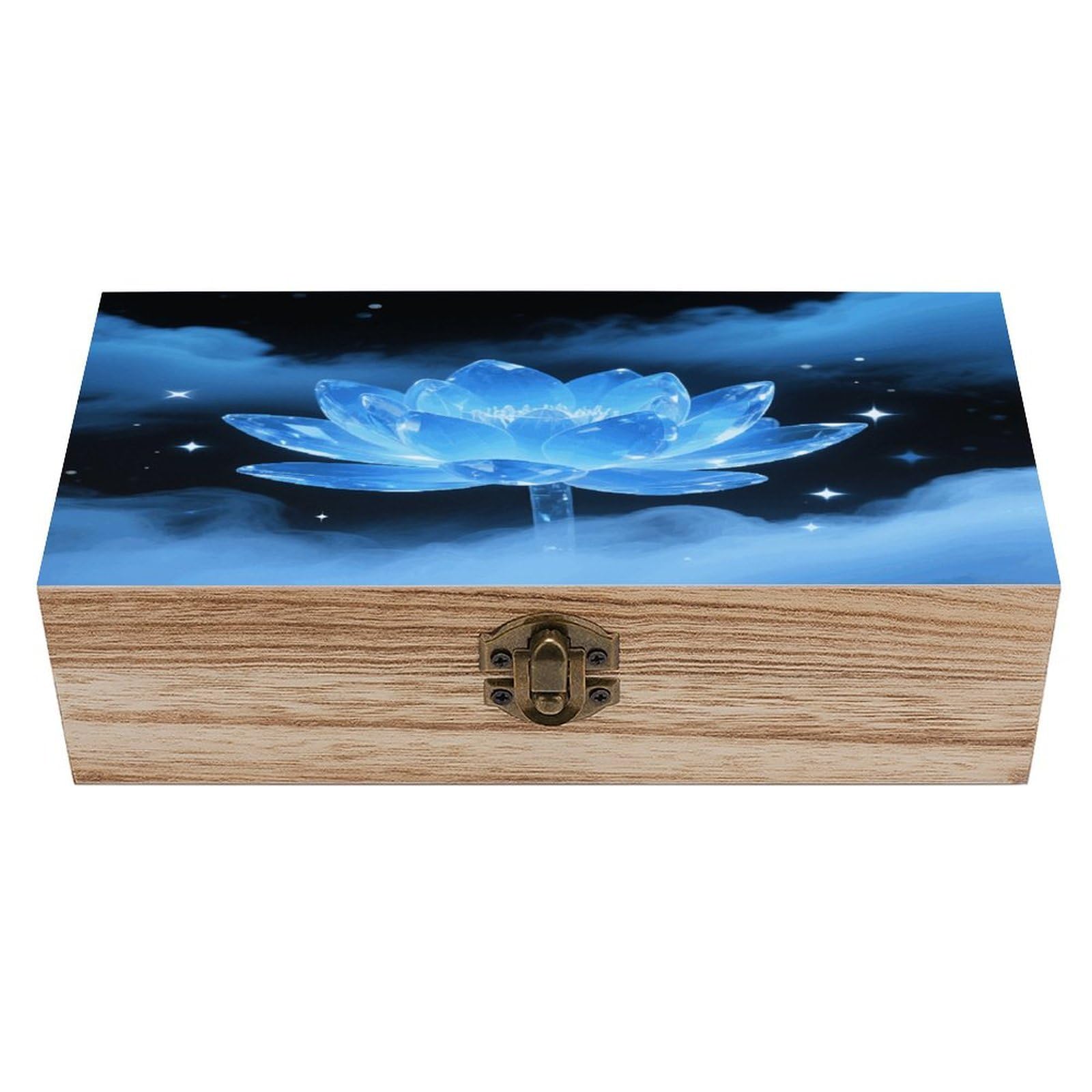 VstaDank Flowers Wooden Storage Box Vintage Wood Box with Lid Large Wooden Jewelry Boxes DIY Wood Gift Boxes Exquisite Jewelry Case Art Stash Keepsake Storage Case