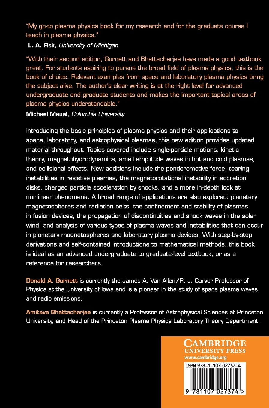 Introduction to Plasma Physics: With Space, Laboratory and Astrophysical Applications