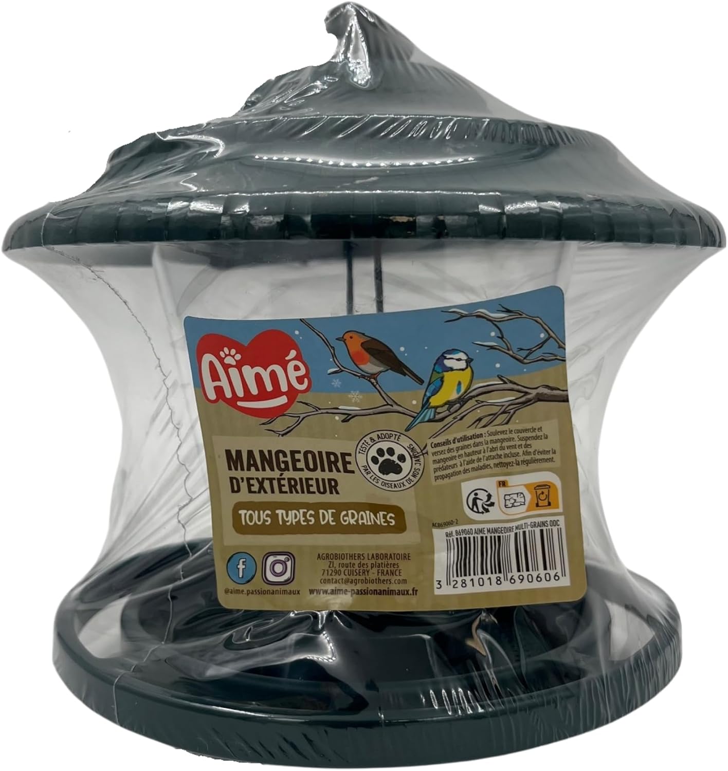 Aime Multi-Grain Feeding Trough for Wild Birds and Animals