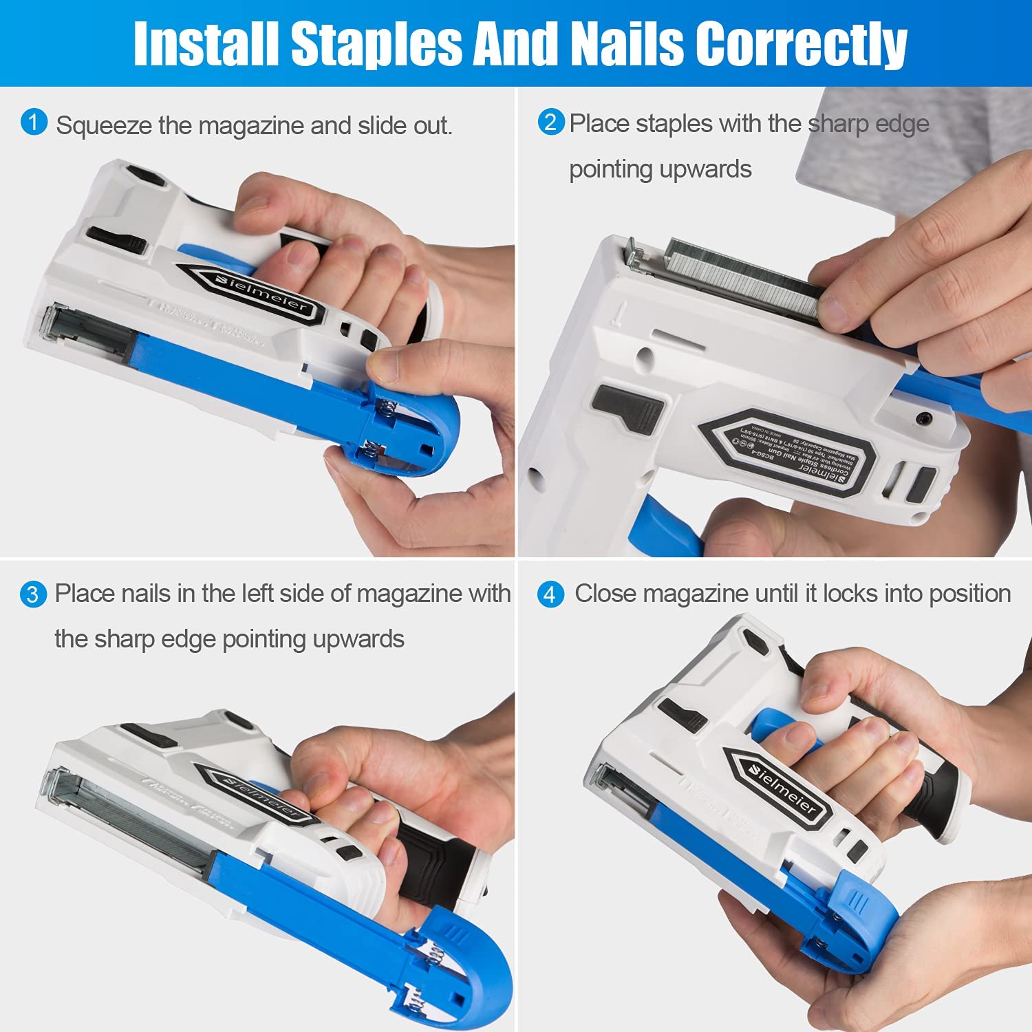 Bielmeier Electric Staple Gun, 2 in 1 Lithiumion Electric Stapler, 4V