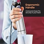 Mueller Austria Ultra-Stick 500 Watt 9-Speed Immersion Multi-Purpose Hand Blender Heavy Duty Copper Motor Brushed 304 Stainless Steel With Whisk, Milk Frother Attachments