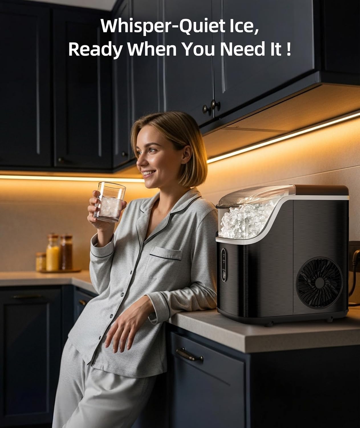 Electactic Nugget Ice Maker being filled with water