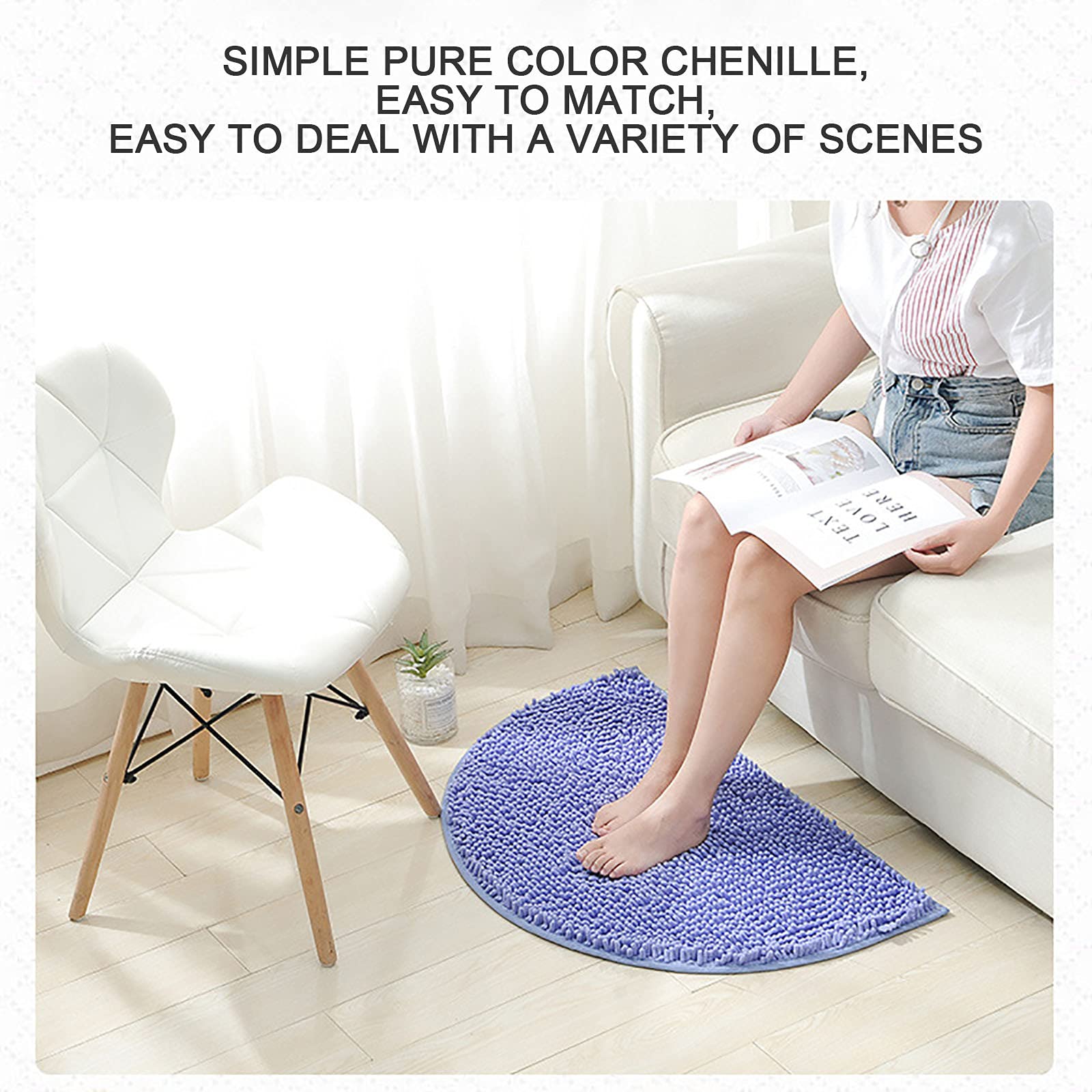 Alfombra Lavable Sichtschutz 100x240 Cm - Antideslizante, Lavable A Máquina, Superficie Suave Para Interior Alfombra De Baño