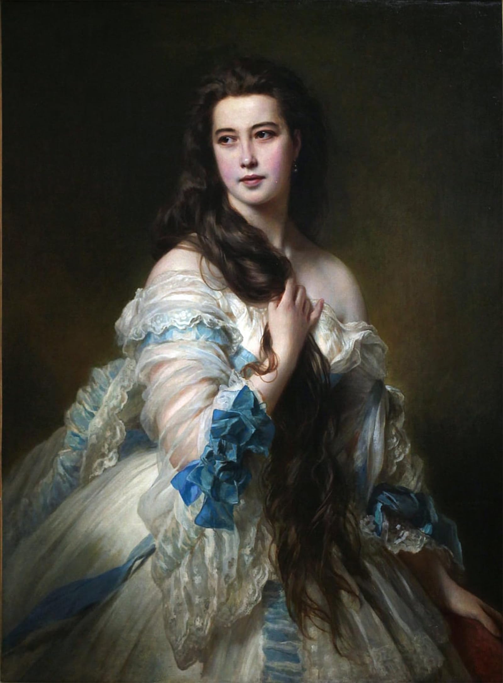 SERENDIPITP Abstract Painting Mural Print Picture Wall Decor Painting Lady Rimsky Korsakov by Xaver Winterhalter Vintage Wall Artwork for Home Decor 60x90cm