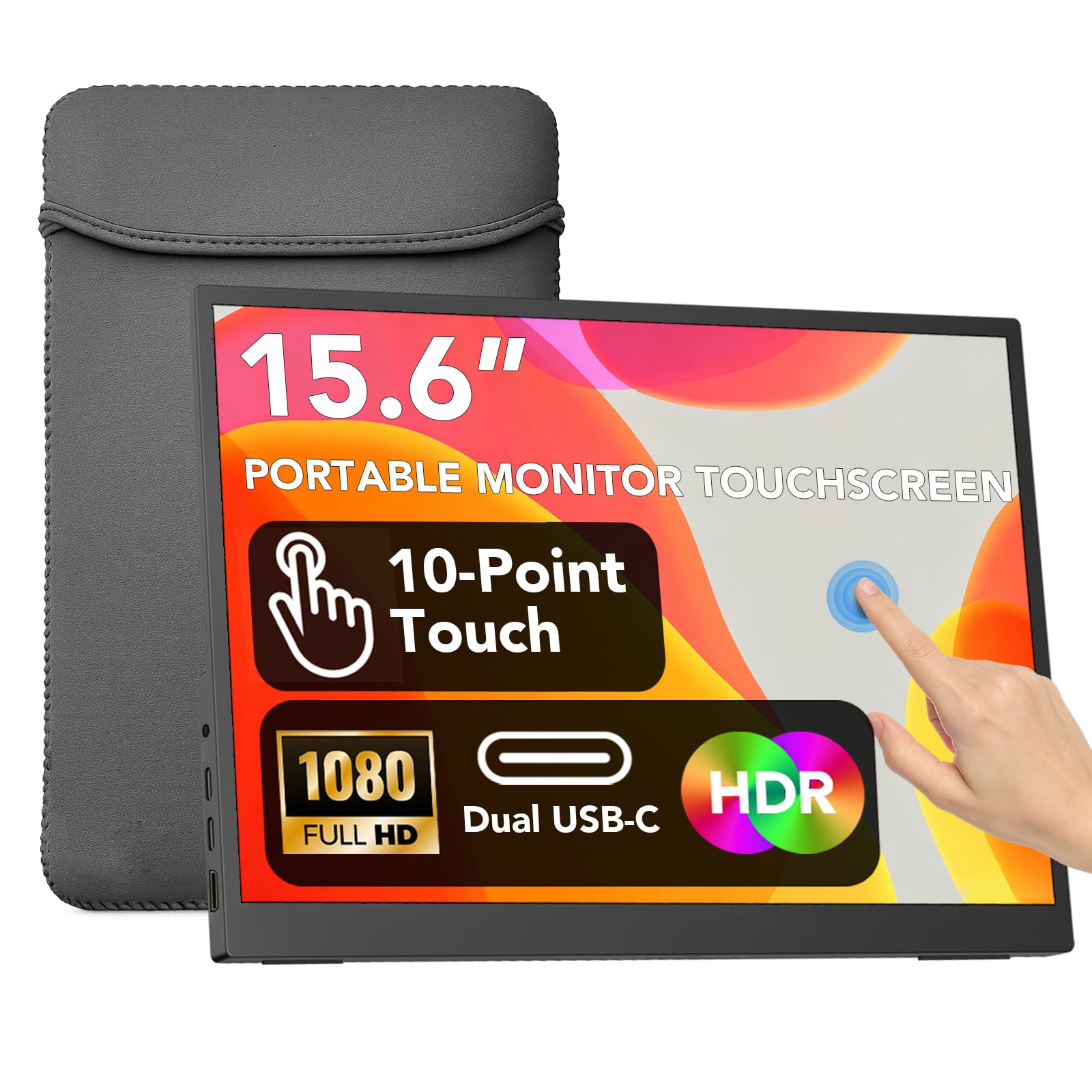 Amazon.co.jp: IBW モバイルモニター 15.6 インチ タッチパネル 10 点