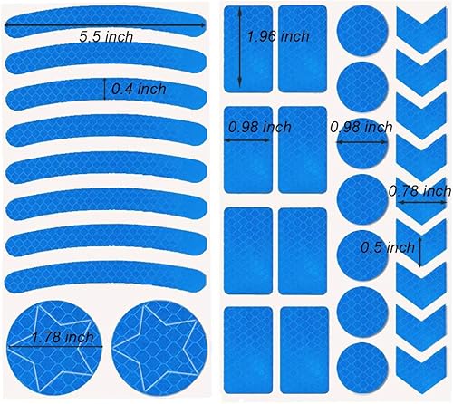 Miniatura 3 de 55 calcomanías reflectantes para casco de bicicleta, cinta reflectante de seguridad nocturna, calcomanías para motocicleta, cascos, bicicletas,