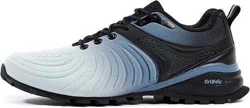 Miniatura 7 de Kricely - Zapatos de caminar para hombre, transpirables, ligeros, de moda, antideslizantes, para deporte, gimnasio, trote y senderismo