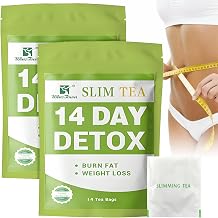 2 Packungen Tee Zum Abnehmen 14 Tage Detox Cleanse Weight Loss Tea Detox Tee Zum Abnehmen Sanfte Entgiftung und Reinigung zur Gewichtsreduktion und zum Abbau von Bauchfett