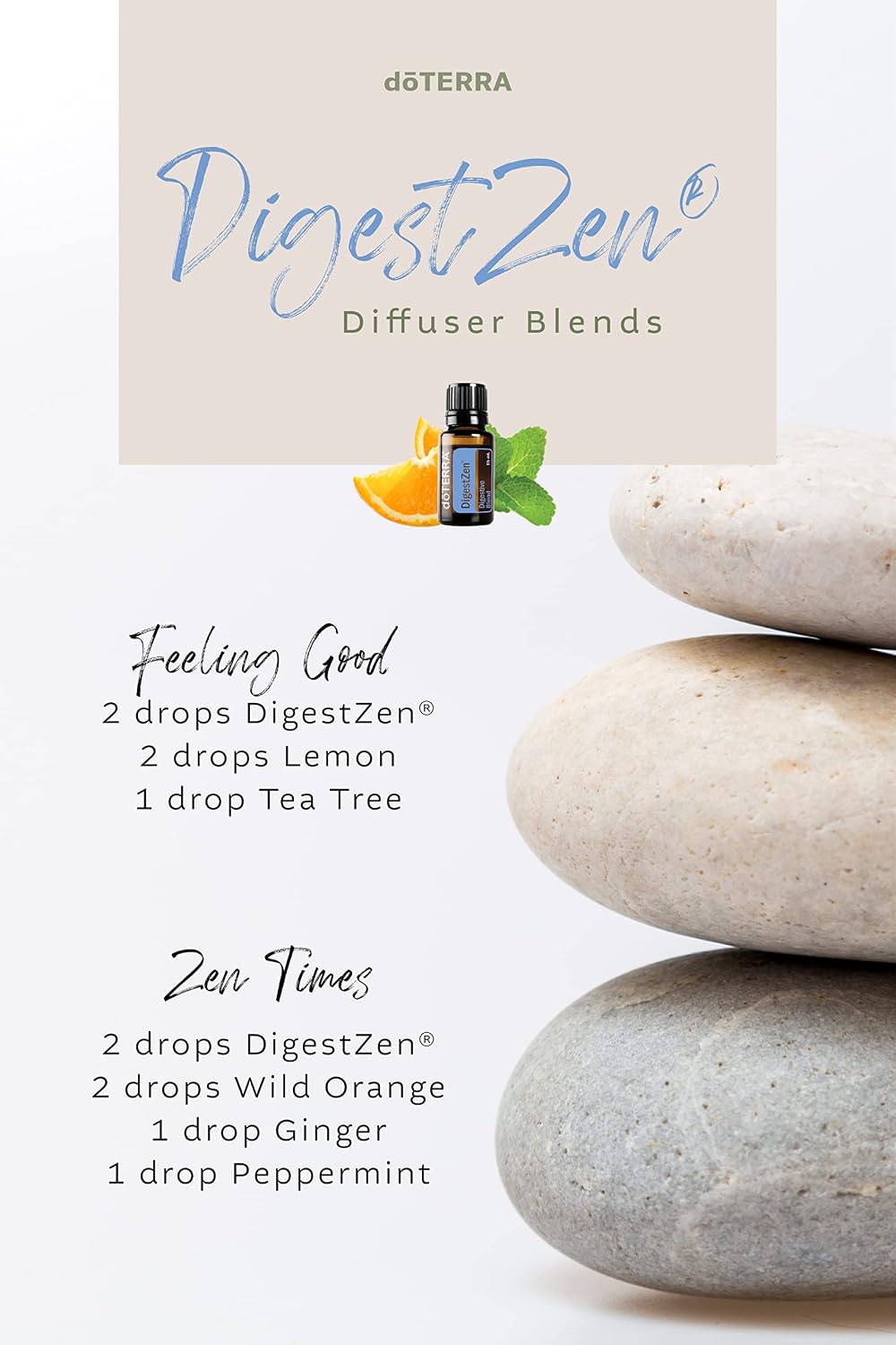 doTERRA DigestZen (15ml) - Essential Oil Digestive Blend with Peppermint, Ginger and Other Pure and Natural Oils - Safe and Effective Alternative to Help Reduce Gas, Indigestion and Upset Stomach