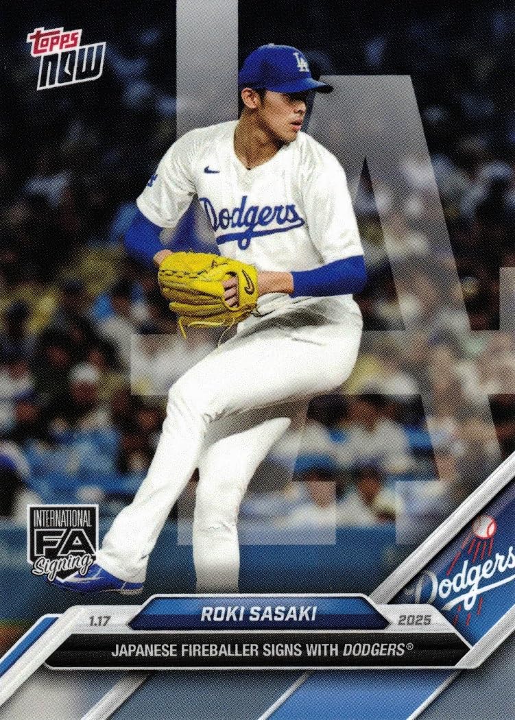 Amazon.com: 2025 Topps Now Baseball #OS-13 Roki Sasaki Pre-Rookie