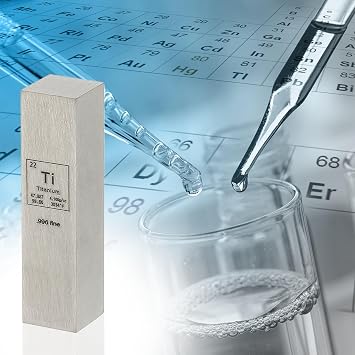 PATIKIL 2Pcs Titanium Cube, 0.5x0.5x2