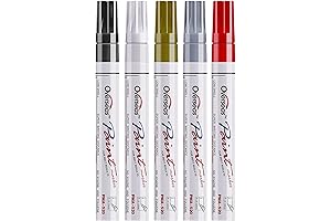 Overseas Paint Marker Pens - Set of Five for Multiple Surfaces