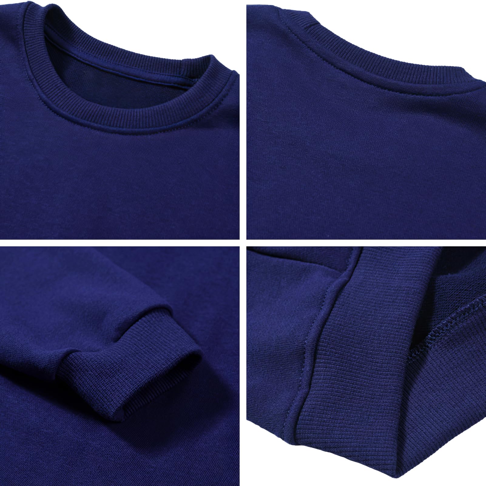 amropi Niños Pack de 3 Sudadera de Rayas Manga Larga Crew Neck Sweatshirt Suéter para 5-12 Años