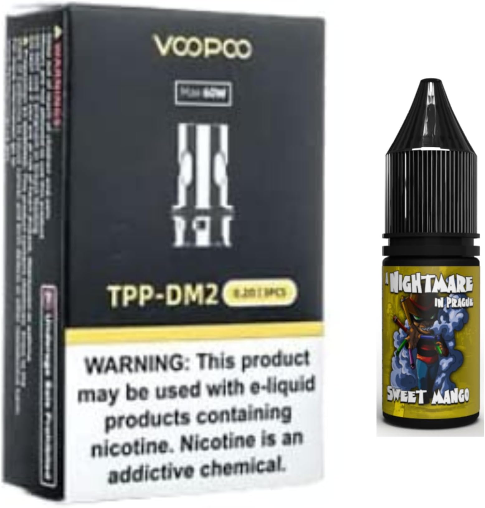 Global Rankings Voopo TPP Coils 3 DM2 0.2ohm Mesh for Pod Tank/Drag-X Plus/Drag 3 Kit + Free Nightmare Juice + Cotch Band