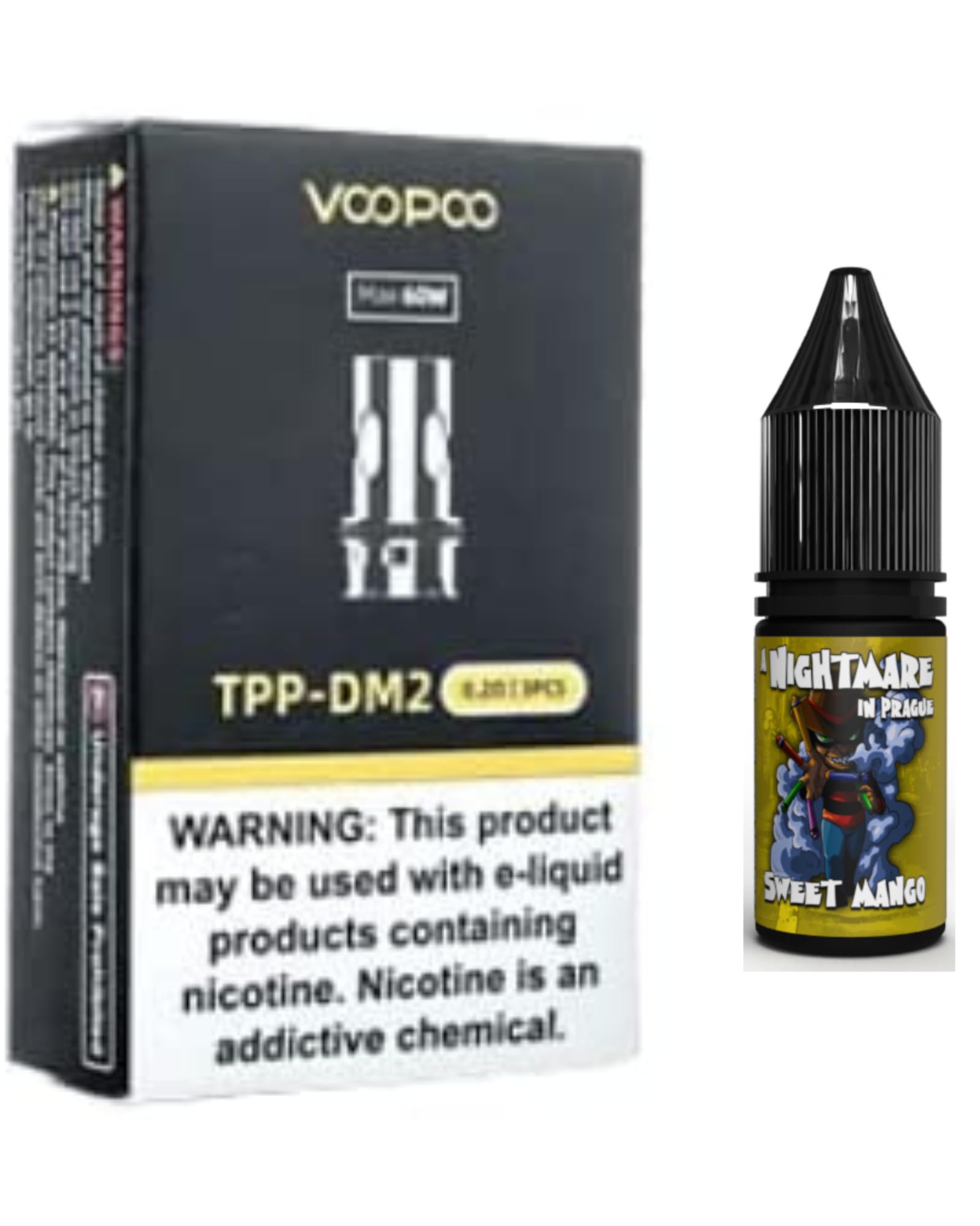 Global Rankings Voopo TPP Coils 3 DM2 0.2ohm Mesh for Pod Tank/Drag-X Plus/Drag 3 Kit + Free Nightmare Juice + Cotch Band