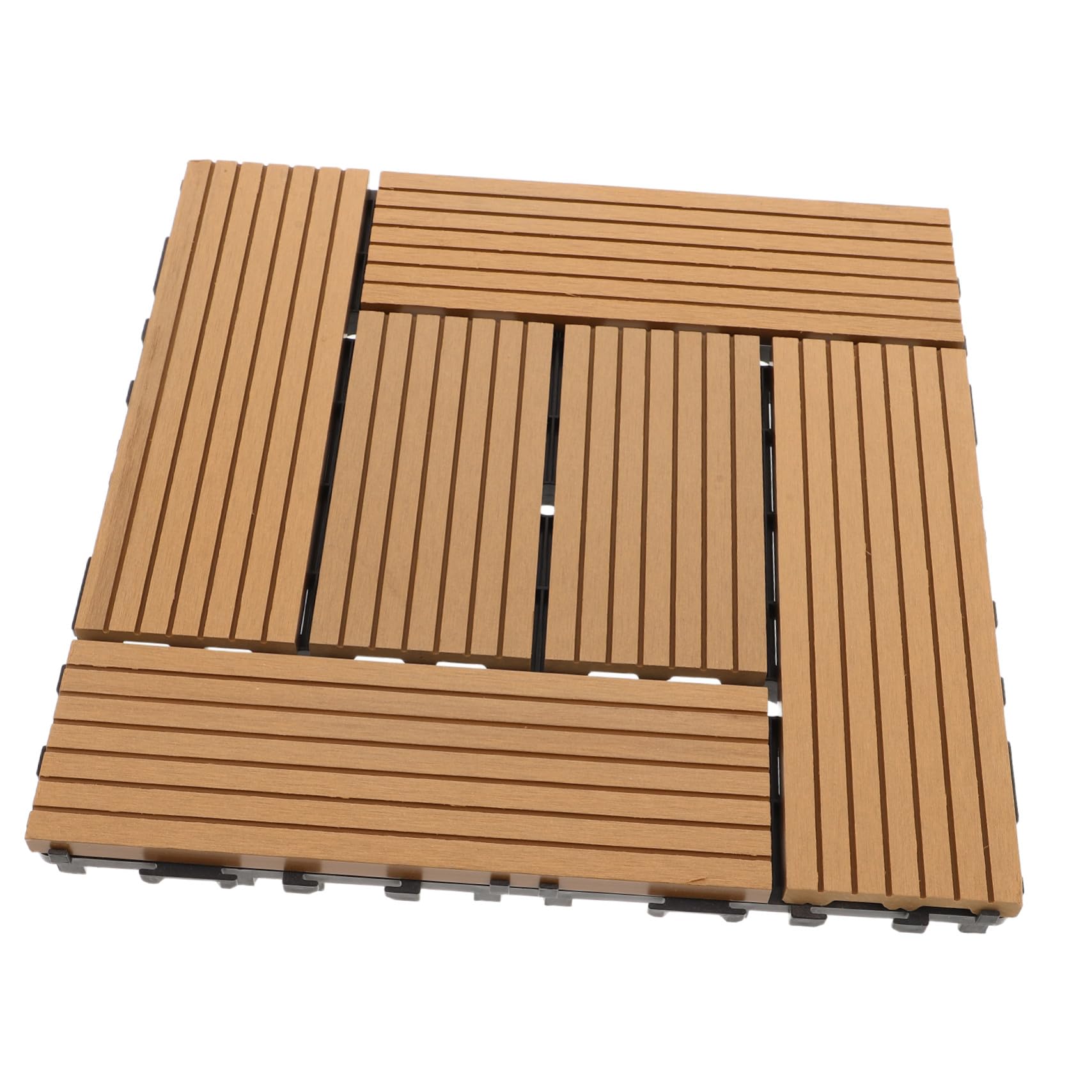 SHINEOFI Dalles de Terrasse Plastique Anti-dérapantes pour Extérieur Clipsables et Résistantes Aux Intempéries Revêtement Sol Balcon et Jardin Entretien Facile