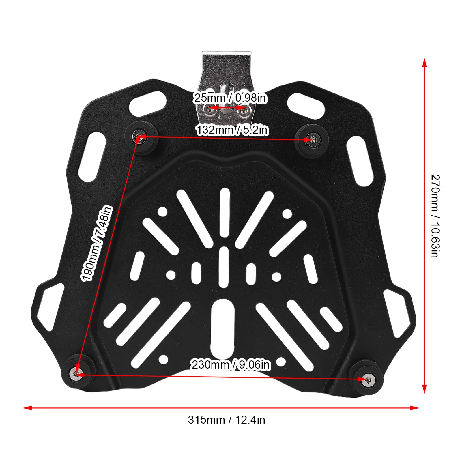 Dpofirs Piastra di Montaggio per Bauletto per Moto, Piastra Base Universale per Bauletto per Moto per Baule da 45 Litri, con Installazione a Sgancio Rapido e Design Elegante
