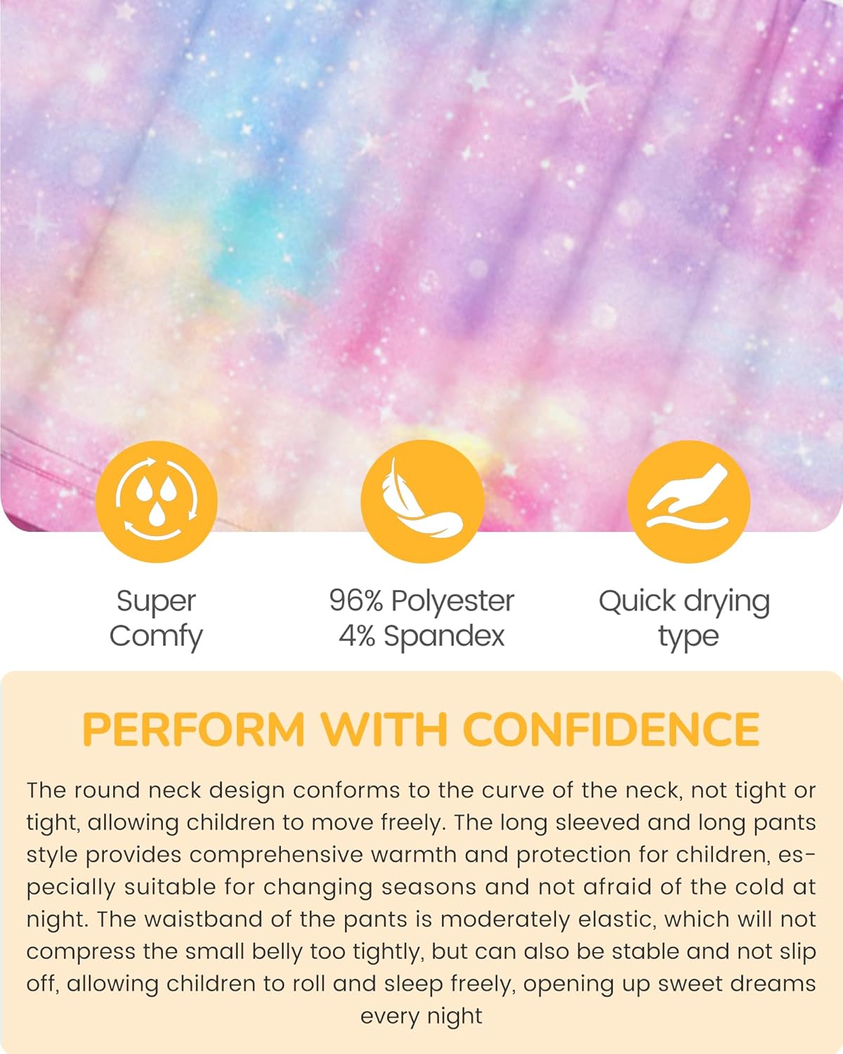 LQSZ Matching Girls & Doll Summer Pajamas Set for Toddler Girls Short Sleeves Cute Sleepwear for Kids 18inch Dolls Tie Die Unicorn 6-7 Years - Image 6