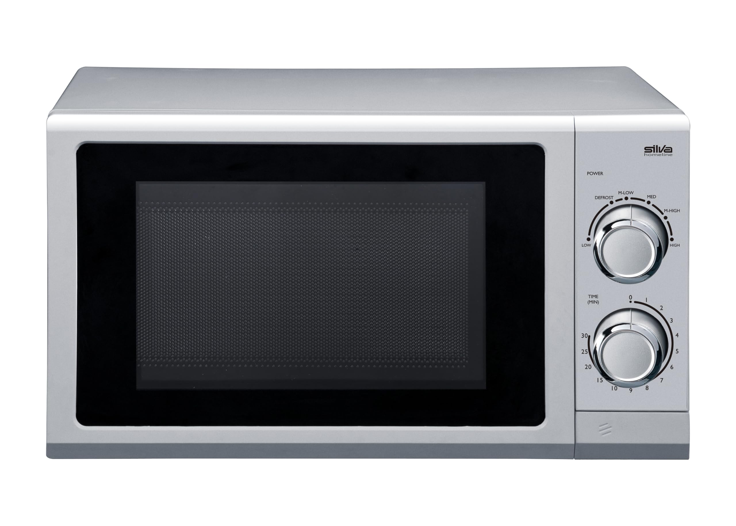 Silva Homeline MW-U 25.4 – Unterbau-Mikrowelle 700 W, 17 L Garraum, 6 Leistungsstufen inkl. Auftauen, 30-Minuten-Timer, akustisches Endsignal, Glasdrehteller 24,5 cm, inkl. Unterbau-Montagematerial –