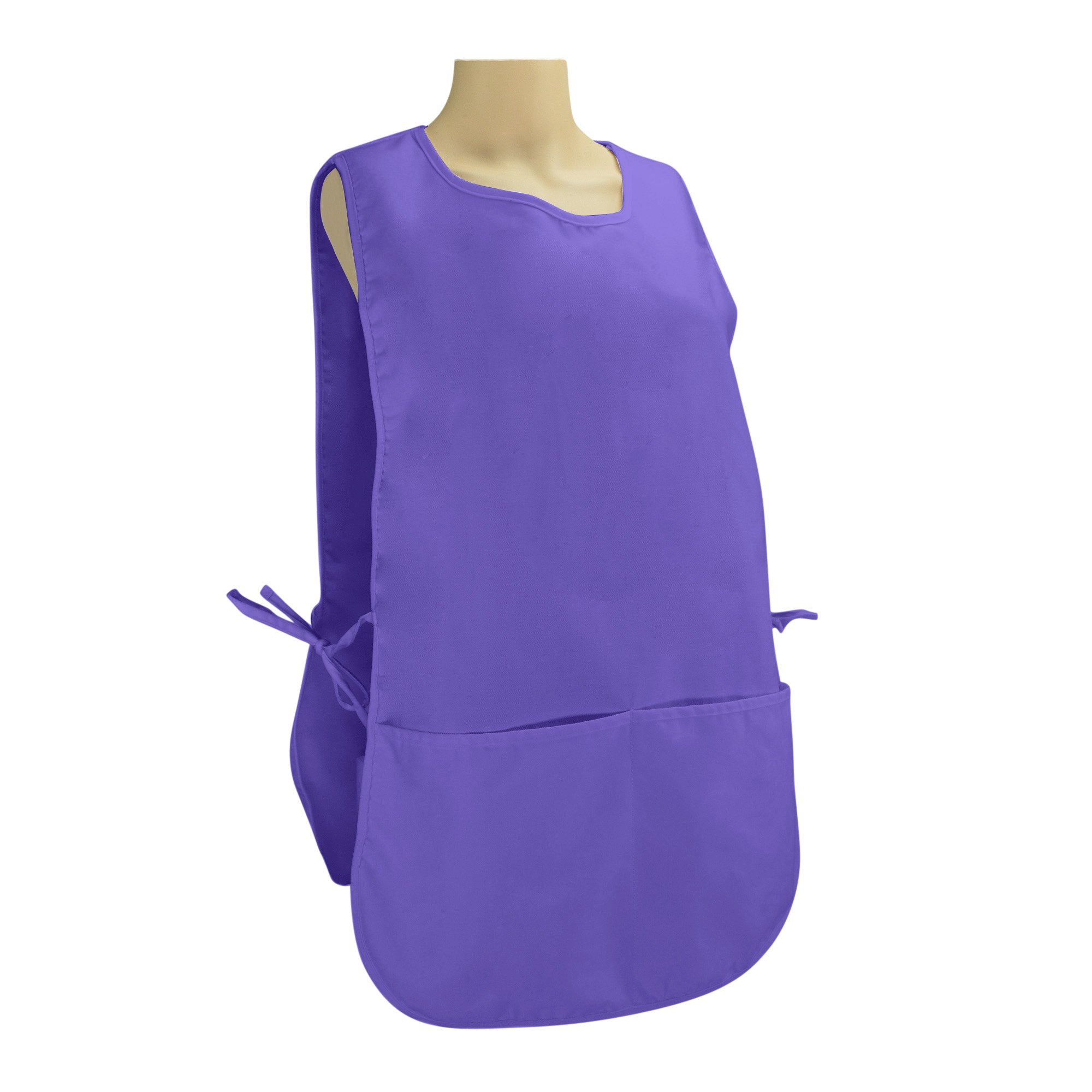 DALIX Cobbler Apron 2 Pockets Smock Regular 28.5" x 18.5" Poly Cotton Purple