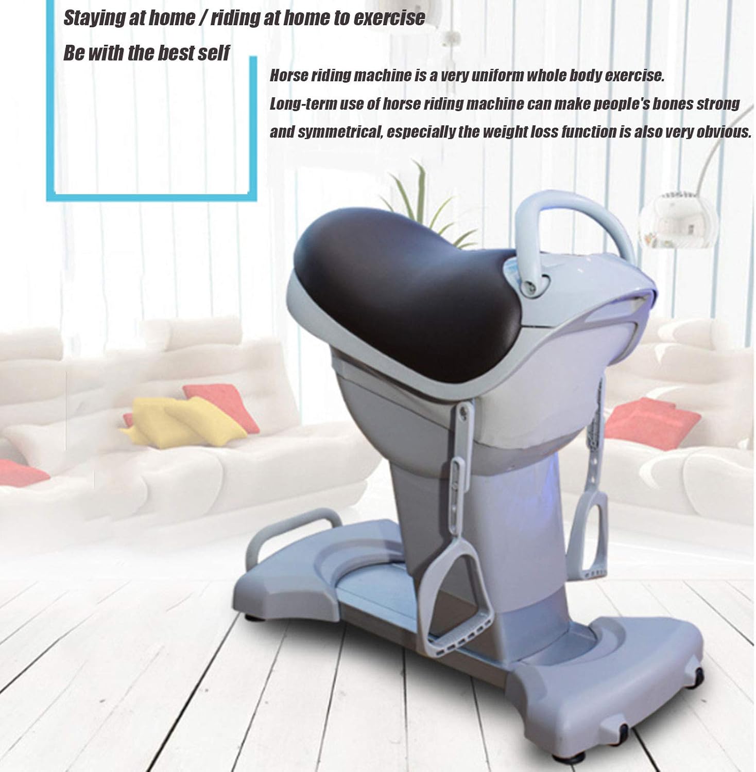 Electric Horse Riding Machine Home Fitness Riding Machine Waist Fitness Equipment Waist and Abdomen Indoor Sports Gray (Black )