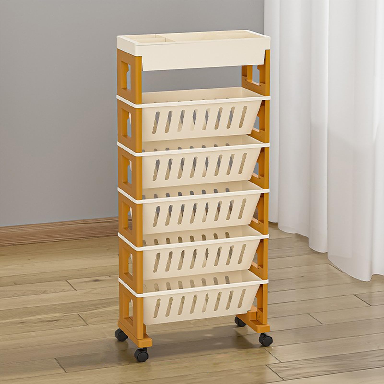YLSZHYR Bibliothèque De Rangement Mobile, Amovible Et