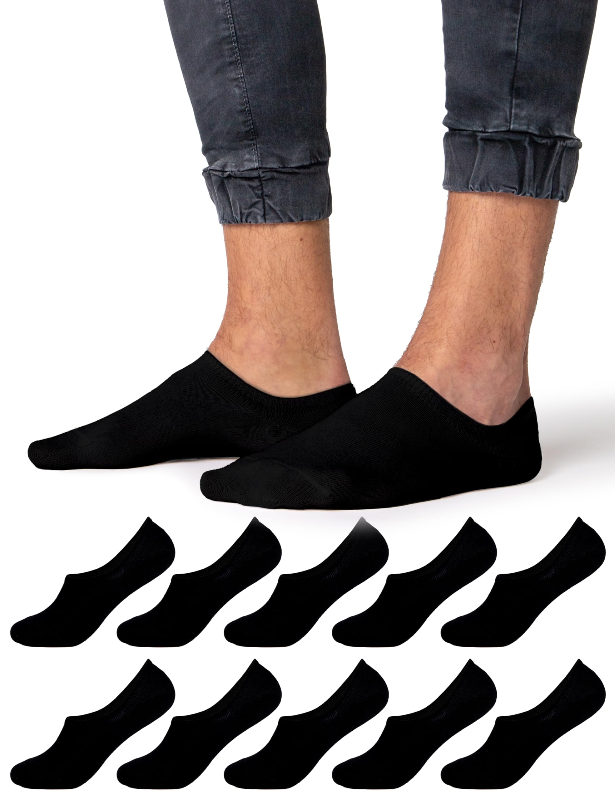 Occulto Herren Füsslinge Sneaker Socken 10er Pack (Modell: Strolch)