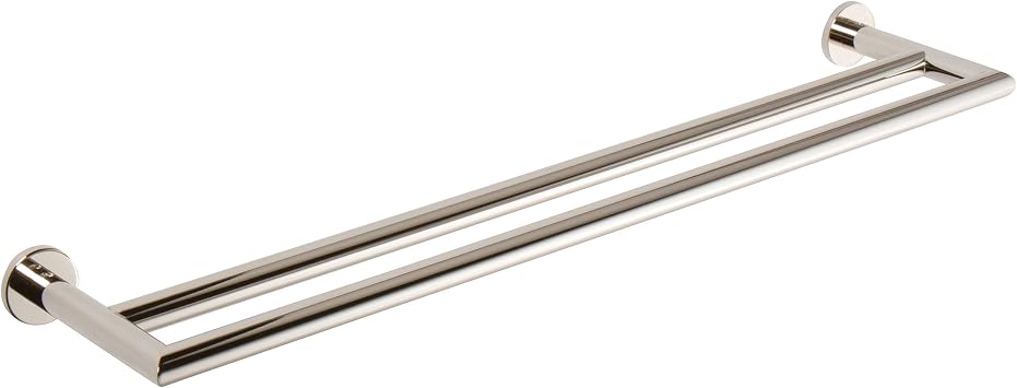 Ginger 4622-24/PN Kubic Double Towel Bar, 24", Polished Nickel