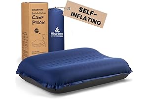 3D Support HikentureInflatable Self Inflating Camping Pillow for Comfortable Sleep