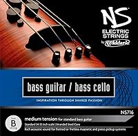 Vista 3 de D'Addario NS Electric - Juego de cuerdas para bajo/violonchelo, escala 4/4, tensión media