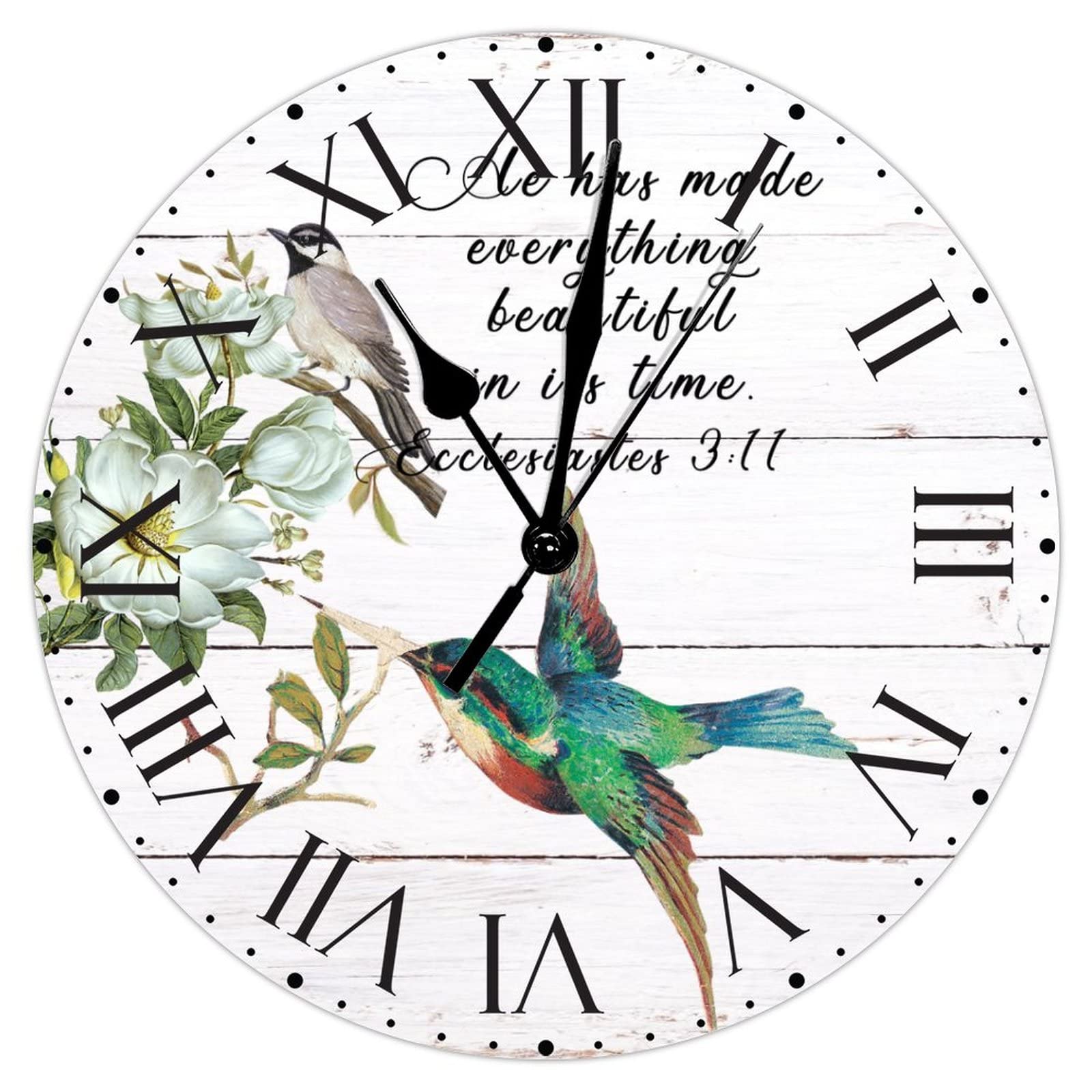 Horloge murale ronde 30,5 cm à piles pour une lecture de l'heure facile