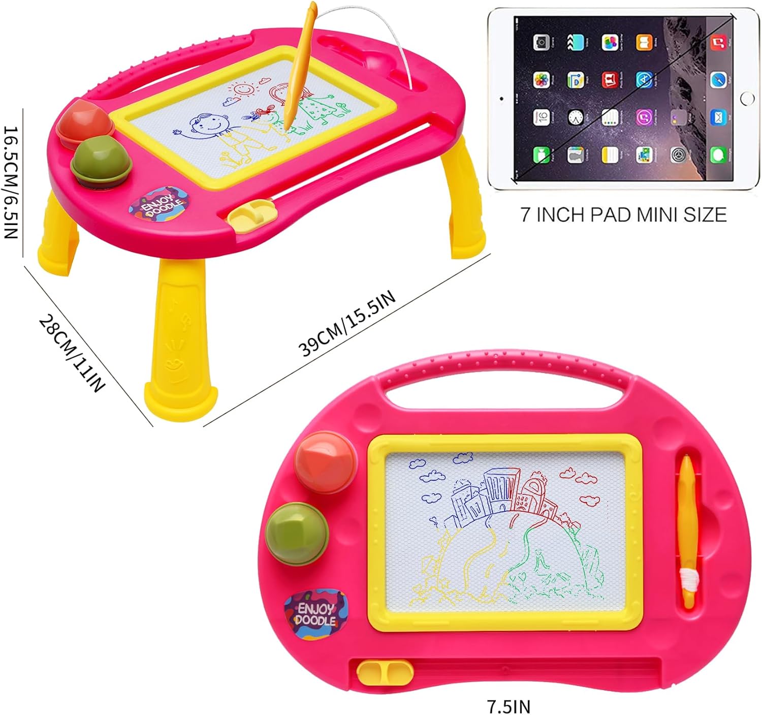 Toddler Toys,Toys for 1-2 Year Old Girls,Magnetic Drawing Board,Erasable Doodle Board for Kids,Educational Learning Toddler Baby Toys 18 Months 1 2 3 Year Old Girl Boy Chistmas Birthday Easter Gifts - Image 3