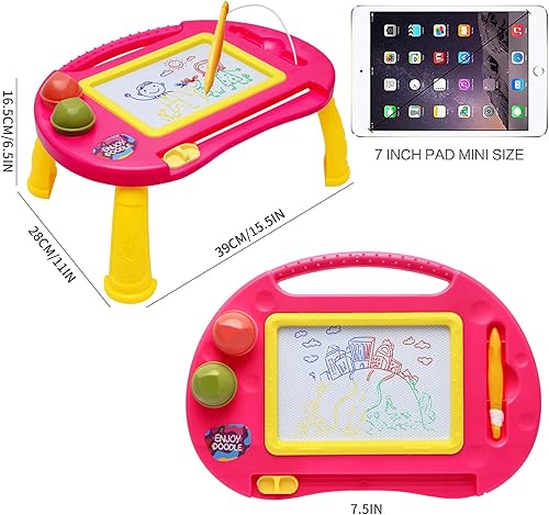 Miniatura 11 de Juguetes para niños pequeños, juguetes para niños de 1 a 2 años, tablero de dibujo magnético, tablero de garabatos borrable para niños, aprendizaje