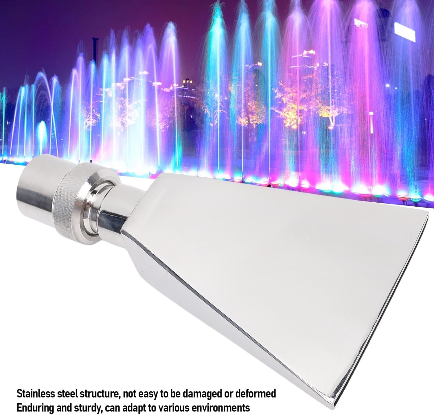 High Grade Stainless Steel Duckbill Fountain Sprinkler Nozzle, Stainless Steel Fountain Pond Water Nozzle Spray Tool for Garden Suitable for Full Irrigation across Large Gardens