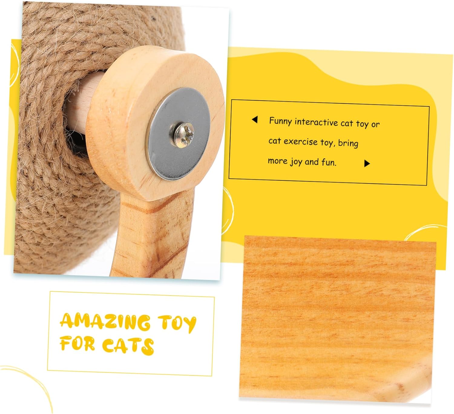 Cat Scratching Globe Toy Sisal Scratcher for Indoor for Grinding Reduces Furniture Damage Engaging Play