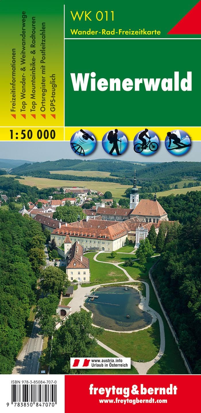 Vienna Woods Hiking + Leisure Map 1:50 000: Wandel- en fietskaart 1:50 000