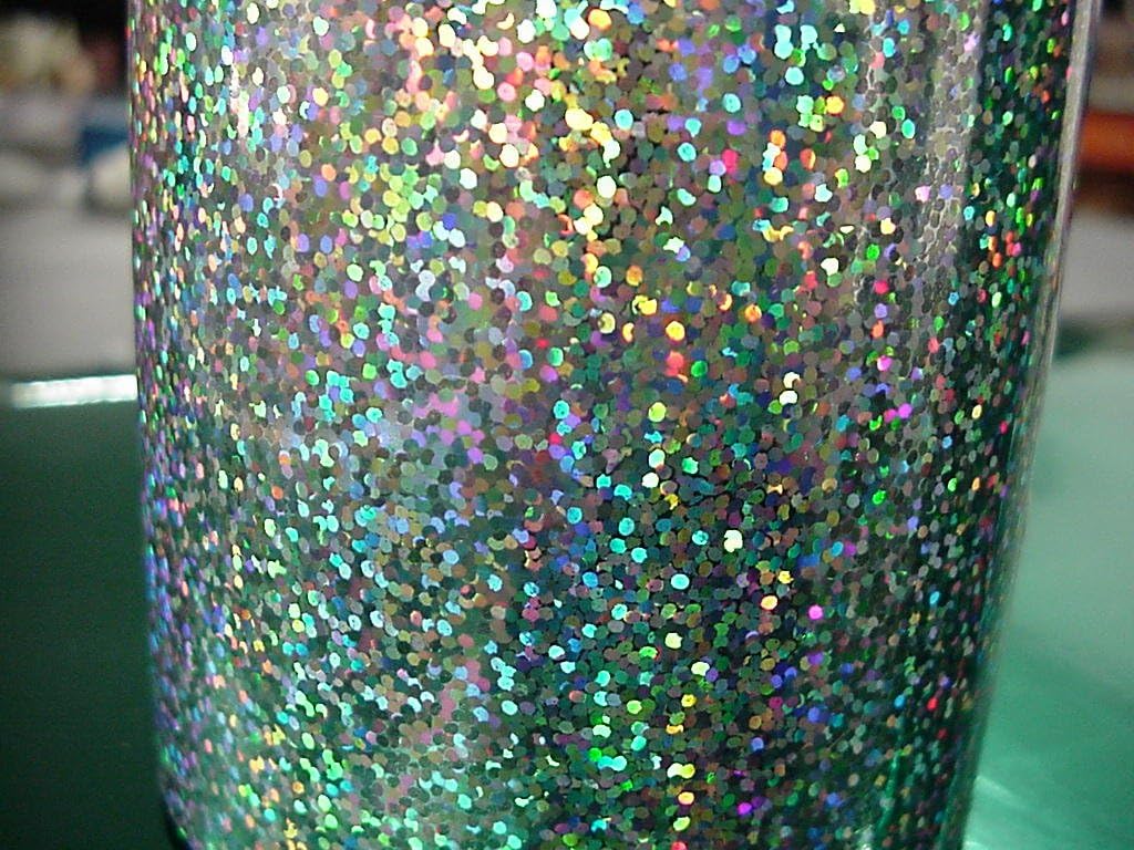 Glittering Sign Vinyl, Holographic Irridescent Sequins, Self-adhesive,12 Inch X 10 Feet