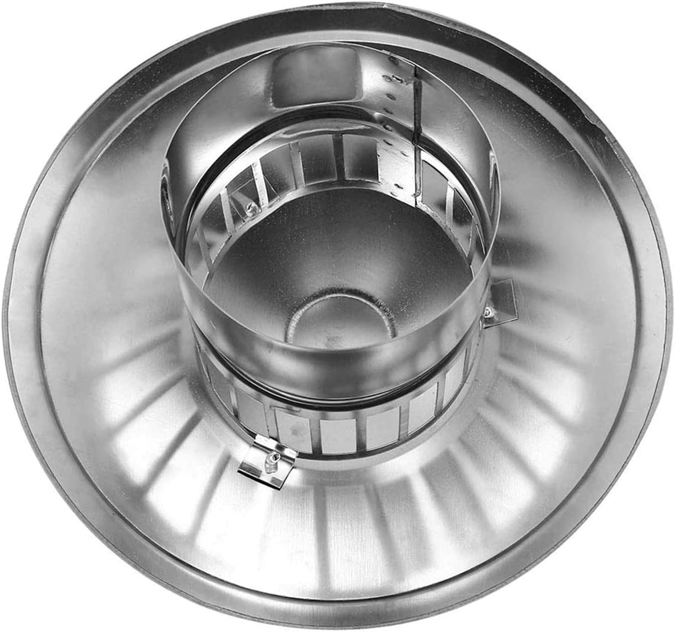 Stainless Steel Round Waterproof Chimney Cap Ventilation Cap Rain Cover Fireplace Bird Cage Protection Rain Cover Cap End 75 mm (Photo Colour 75mm)