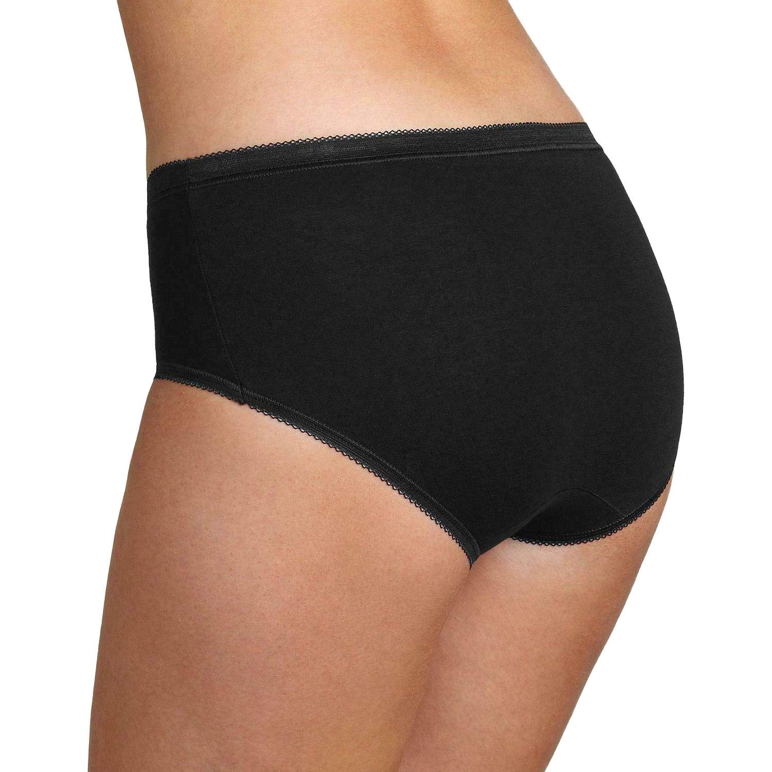 Sloggi Basic + Cotton Rich Midi Slip Pack 4 Femmes Noir ou Blanc
