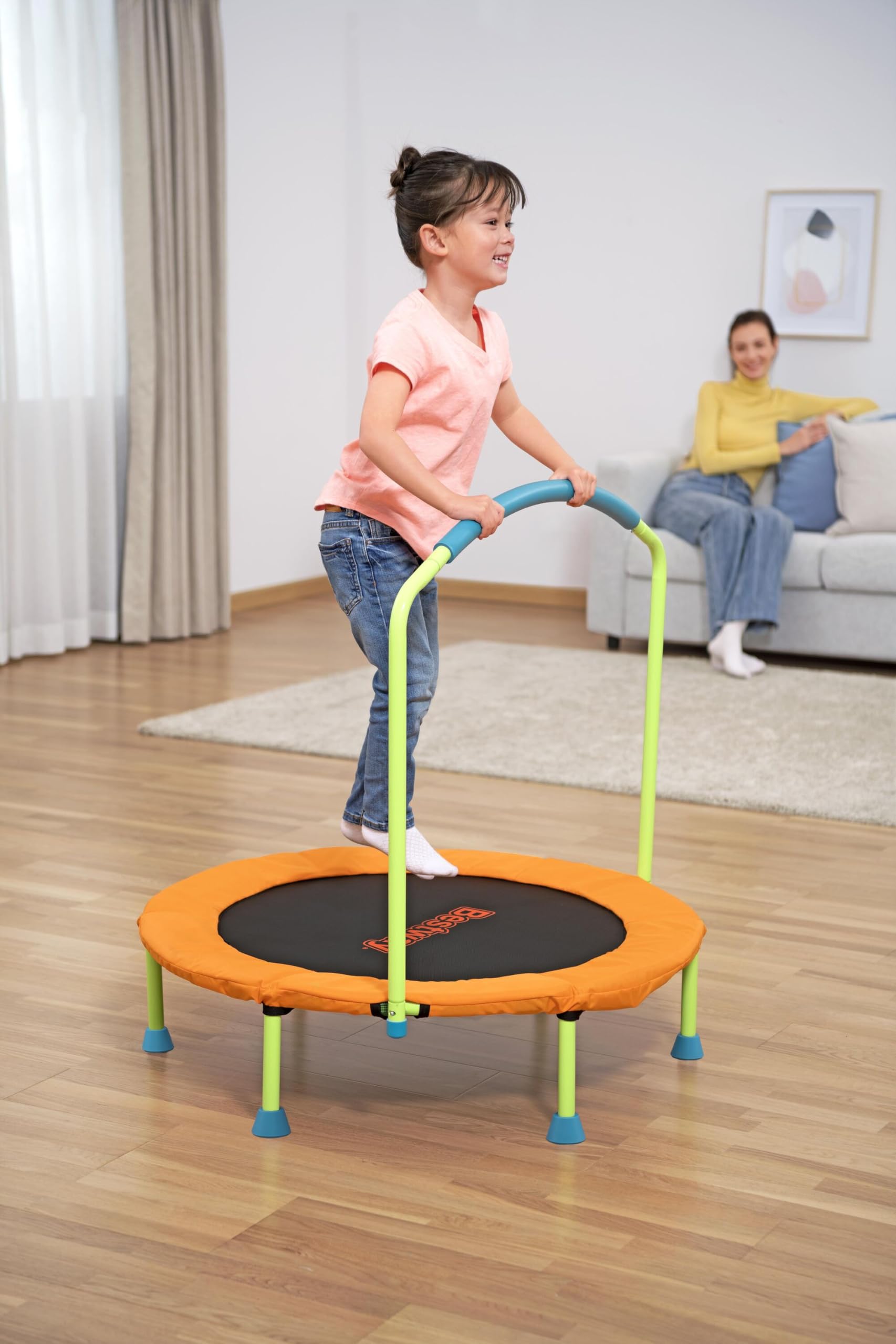 Bestway 59100 Tappeto elastico da interni WonderJump - per bambini, 91 cm, arancione