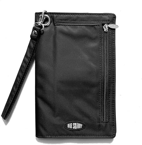 Miniatura 8 de Big Skinny MyPhone - Cartera delgada con bloqueo RFID para mujer tamaño grande con capacidad para hasta 20 tarjetas azul océano