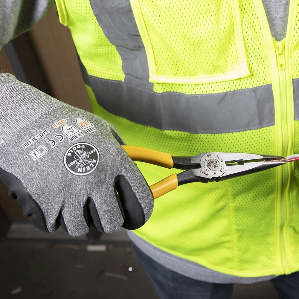Klein Tools D203 – 8 20,3 cm Heavy-Duty long-nose pliers-side-cutting, D203-8N