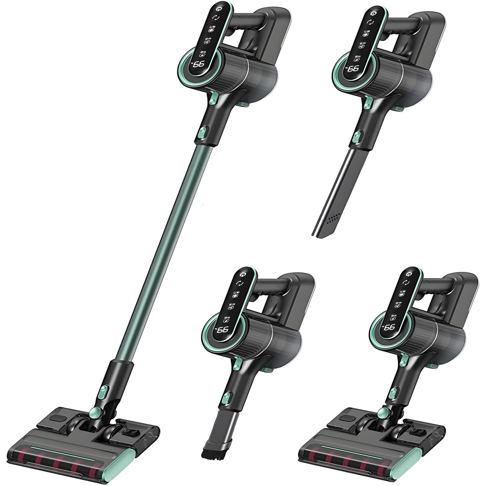 Aspirateur sans fil main humide et sec avec écran LED et filtre HEPA