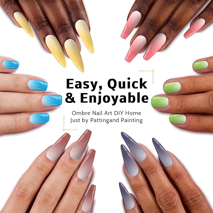 Paleta de Esmalte en Gel Sponge Pat 12 Colores Ombre miniatura 2